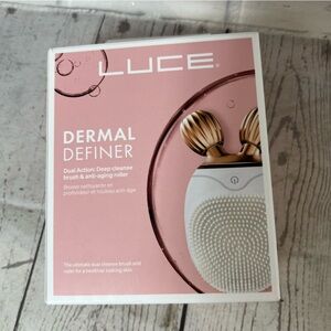 LUCE Dermal Definer Dual Action Facial Cleansing Brush + Anti-Aging Roller
